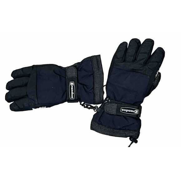 Grandoe Ski Snow Board Gloves Black Men's Small Liners VTG 90s Winter Tech Gear - Picture 1 of 6